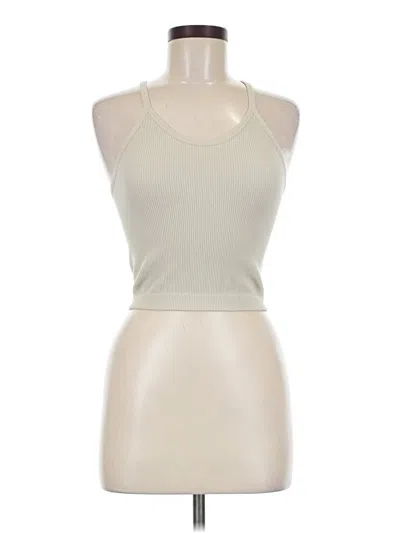 Pre-owned Ododos Tank Top Ivory Halter Neckline Tops