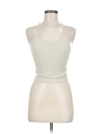 Pre-owned Ododos Tank Top Ivory Halter Neckline Tops In White