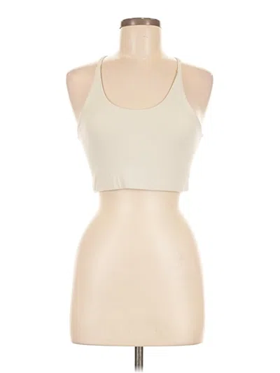 Pre-owned Ododos Tank Top Ivory Halter Neckline Tops In White