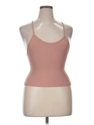 Pre-owned Ododos Tank Top Pink Halter Neckline Tops