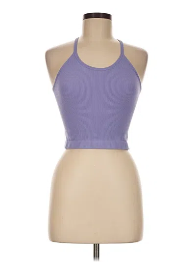 Pre-owned Ododos Tank Top Purple Halter Neckline Tops