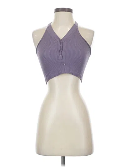 Pre-owned Ododos Tank Top Purple Halter Neckline Tops