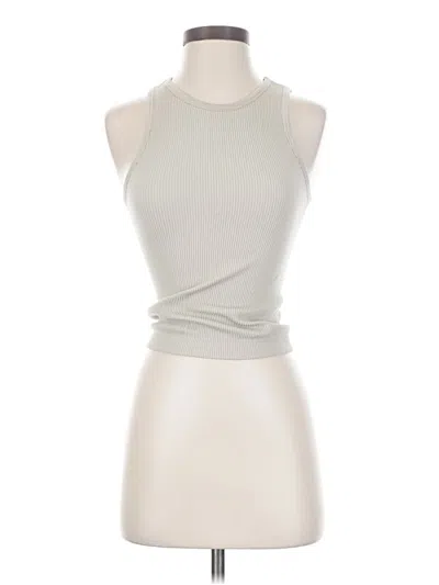 Pre-owned Ododos Tank Top Silver Halter Neckline Tops