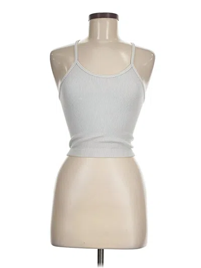 Pre-owned Ododos Tank Top Silver Halter Neckline Tops