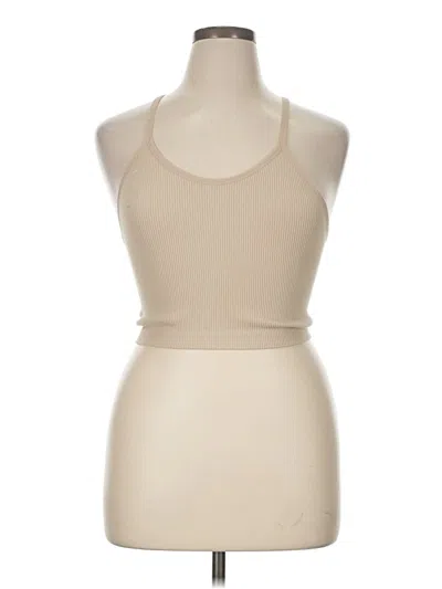 Pre-owned Ododos Tank Top Tan Halter Neckline Tops