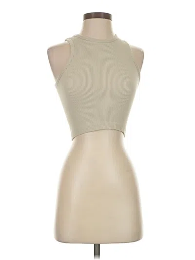 Pre-owned Ododos Tank Top Tan Halter Neckline Tops