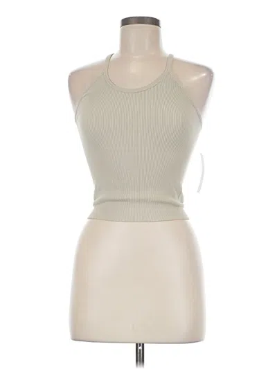 Pre-owned Ododos Tank Top Tan Halter Neckline Tops