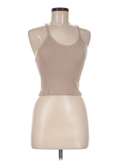 Pre-owned Ododos Tank Top Tan Halter Neckline Tops