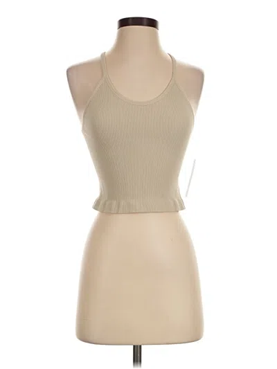 Pre-owned Ododos Tank Top Tan Halter Neckline Tops