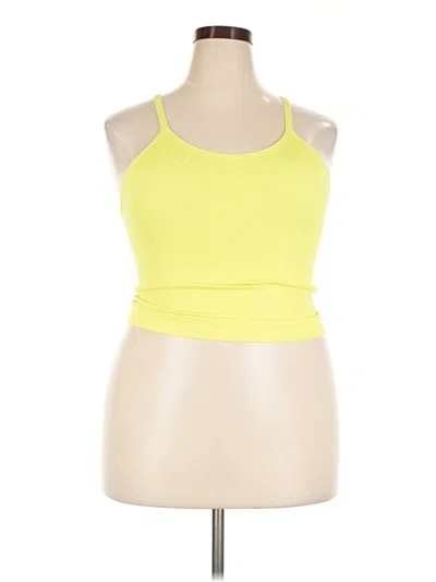 Pre-owned Ododos Tank Top Yellow Halter Neckline Tops
