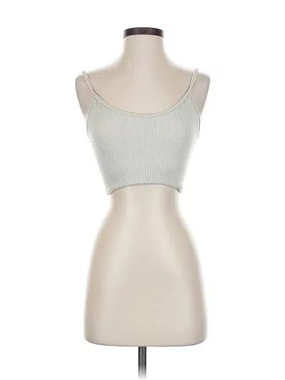 Pre-owned Ododos Tube Top Silver Strapless Neckline Tops