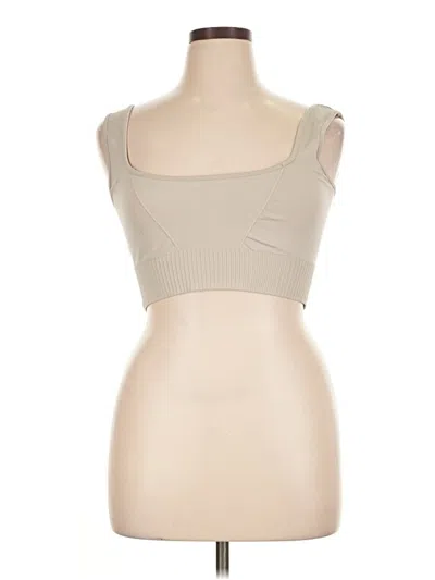 Pre-owned Ododos Tube Top Tan Strapless Neckline Tops In Brown
