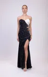 Odrella 25045 Formal Long Fitted Slit Prom Dress In Multi