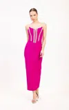 Odrella 25048 Prom Long Formal Fitted Evening Dress In Pink