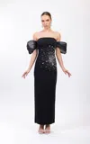 Odrella 7839 Fitted Prom Long Formal Evening Dress In Black
