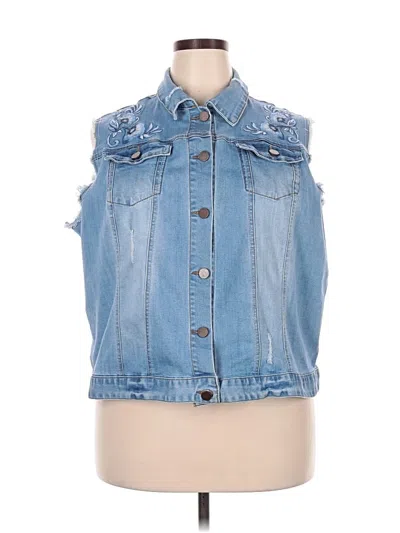 Pre-owned Odyn Denim Vest In Blue