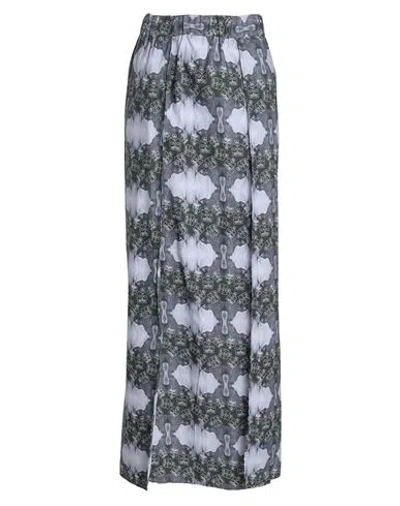 Odysseyten Woman Maxi Skirt Lead Size Onesize Cotton In Grey