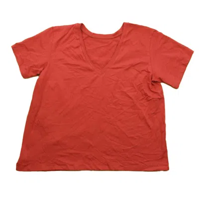 Pre-owned Of An Origin Kids' Girls Rust T-shirt In Brown