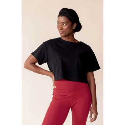 Of An Origin Organic Cotton Short Sleeve Rib Knit Crop Top & Nursing Cover