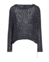 Of Handmade Woman Sweater Midnight Blue Size M Cotton In Blue