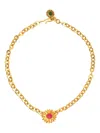 Of Rare Origin 18k Yellow Gold Sunflower Necklace In Gold