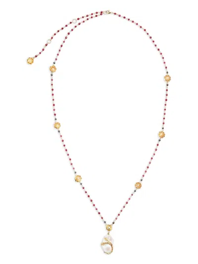 Of Rare Origin Hedera Flower-charm Necklace In Gold