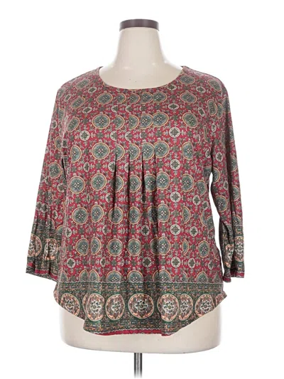Pre-owned Ofeefan 3/4 Sleeve Blouse In Gray