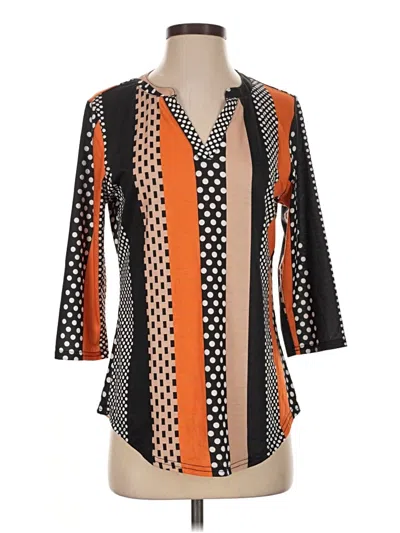 Pre-owned Ofeefan 3/4 Sleeve Blouse In Orange
