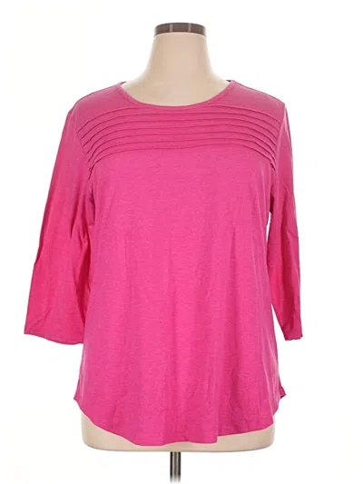 Pre-owned Ofeefan 3/4 Sleeve T-shirt In Pink