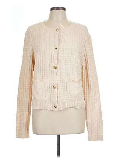 Pre-owned Ofeefan Cardigan Sweater In White