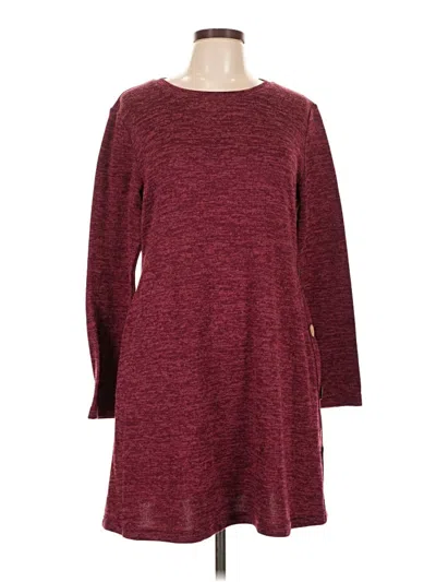 Pre-owned Ofeefan Casual Dress In Burgundy