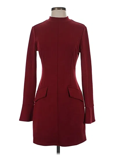 Pre-owned Ofeefan Casual Dress In Burgundy