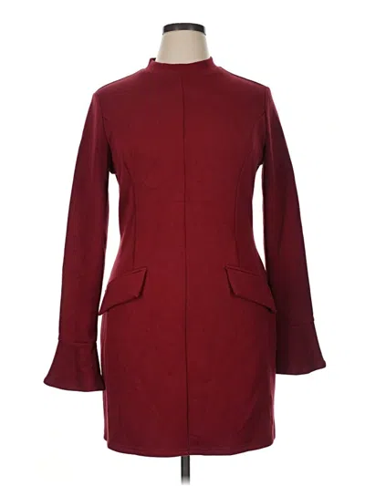 Pre-owned Ofeefan Casual Dress In Burgundy