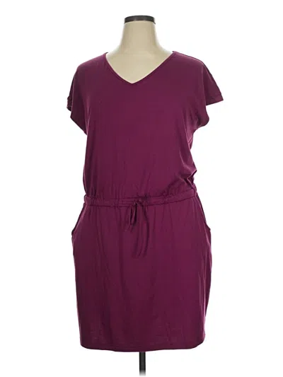 Pre-owned Ofeefan Casual Dress In Burgundy