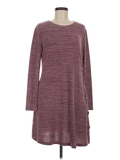 Pre-owned Ofeefan Casual Dress In Burgundy