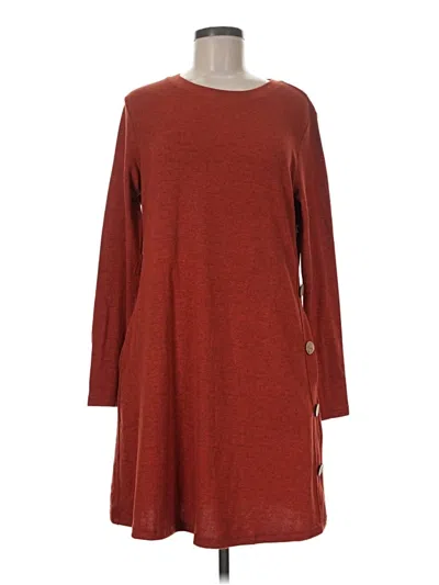 Pre-owned Ofeefan Casual Dress In Burgundy