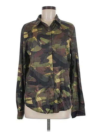 Pre-owned Ofeefan Long Sleeve Blouse In Green