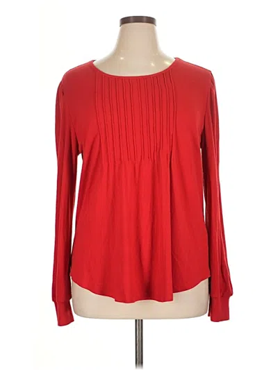 Pre-owned Ofeefan Long Sleeve Blouse In Red