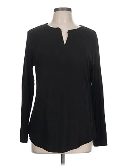 Pre-owned Ofeefan Long Sleeve Henley Shirt In Black