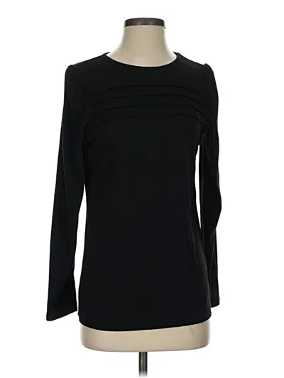Pre-owned Ofeefan Long Sleeve Top Black Boatneck Tops