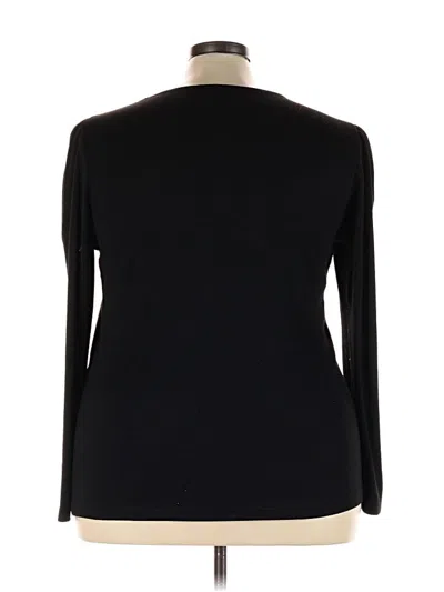 Pre-owned Ofeefan Long Sleeve Top Black Crew Neck Tops