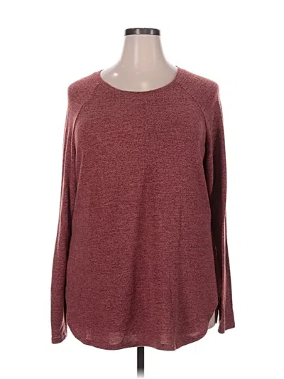 Pre-owned Ofeefan Long Sleeve T-shirt In Burgundy