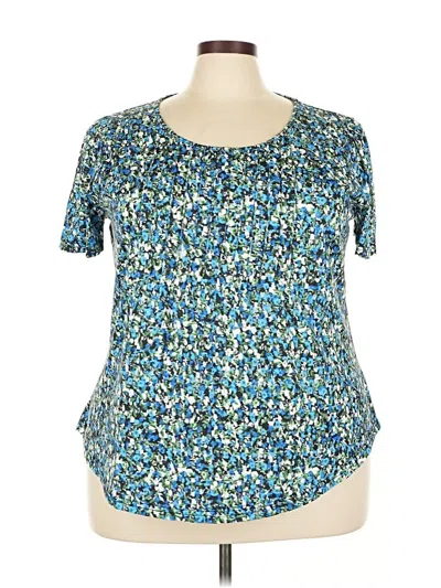 Pre-owned Ofeefan Short Sleeve Blouse In Blue