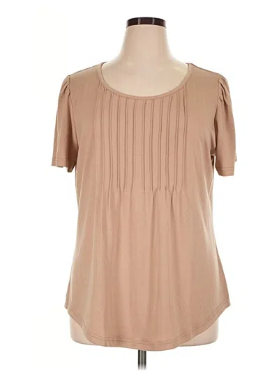 Pre-owned Ofeefan Short Sleeve Blouse In Tan