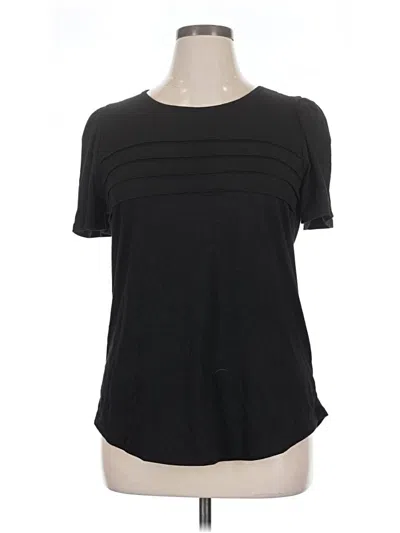 Pre-owned Ofeefan Short Sleeve Top Black Crew Neck Tops