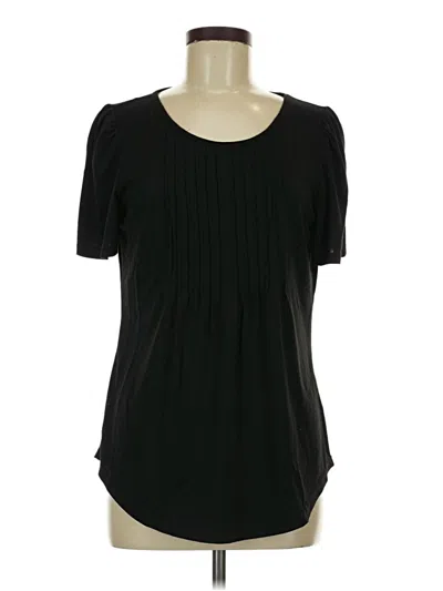 Pre-owned Ofeefan Short Sleeve Top Black Scoop Neck Tops