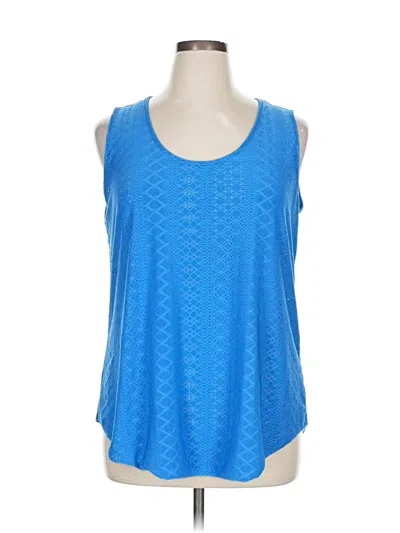 Pre-owned Ofeefan Sleeveless Top Blue Scoop Neck Tops