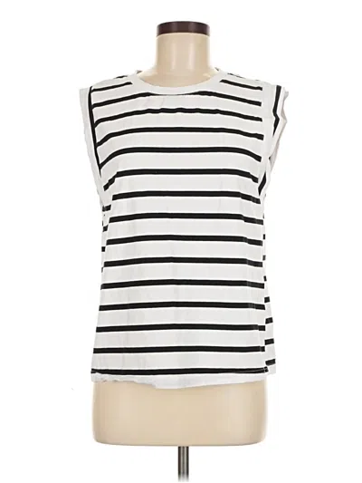 Pre-owned Ofeefan Sleeveless Top White Boatneck Tops