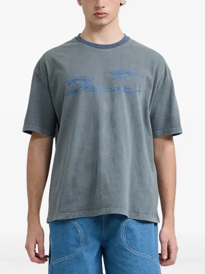 Off Duty Angels Crew-neck T-shirt In Gray