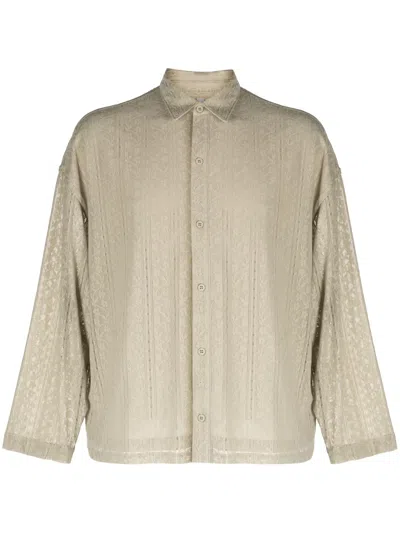 Off Duty Hemd Aus Spitze In Neutrals